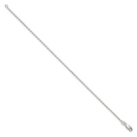 Sterling Silver 1.5mm Beveled Oval Cable Chain view 2
