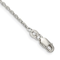 Sterling Silver 1.5mm Beveled Oval Cable Chain view 1