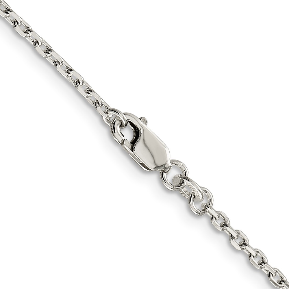 Sterling Silver 2mm Beveled Oval Cable Chain (QCA060-36)