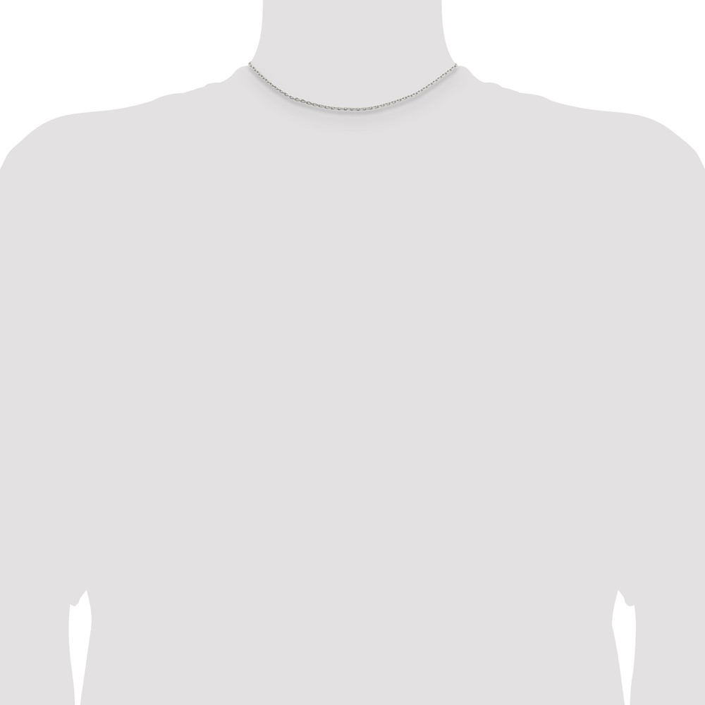 Sterling Silver 2mm Beveled Oval Cable Chain (QCA060-14)