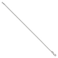 Sterling Silver 2mm Beveled Oval Cable Chain view 2