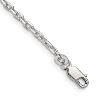 Sterling Silver 2.75mm Beveled Oval Cable Chain view 1