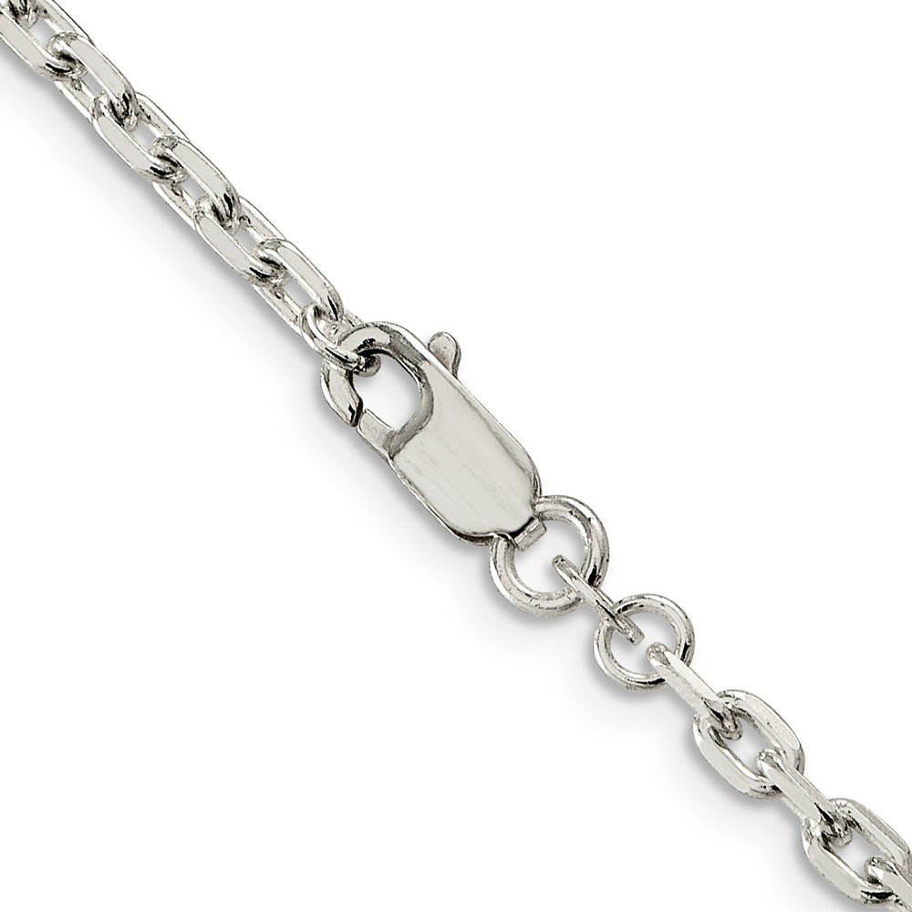 Sterling Silver 3.25mm Beveled Oval Cable Chain (QCA100-22)