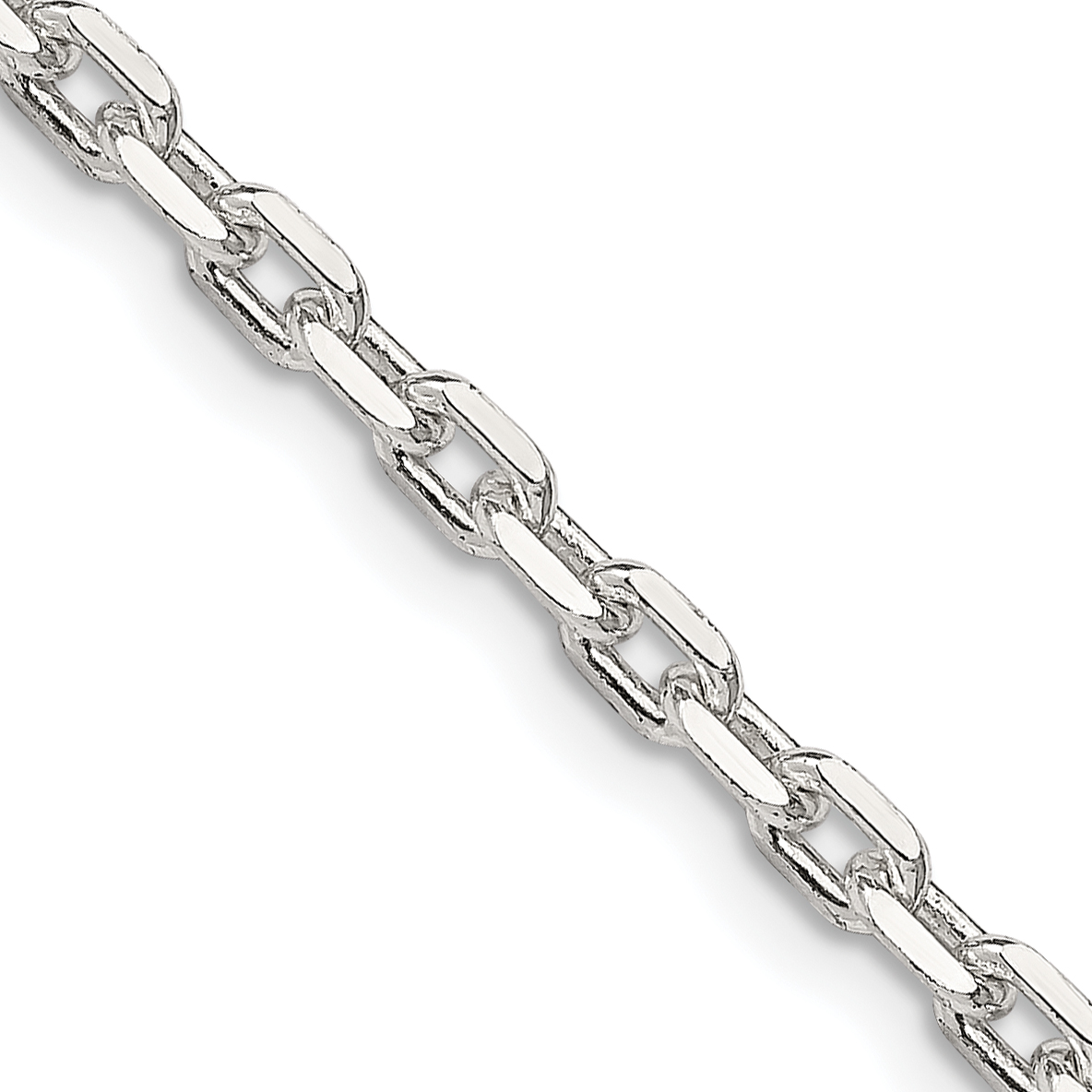 Sterling Silver 3.25mm Beveled Oval Cable Chain (QCA100-18)