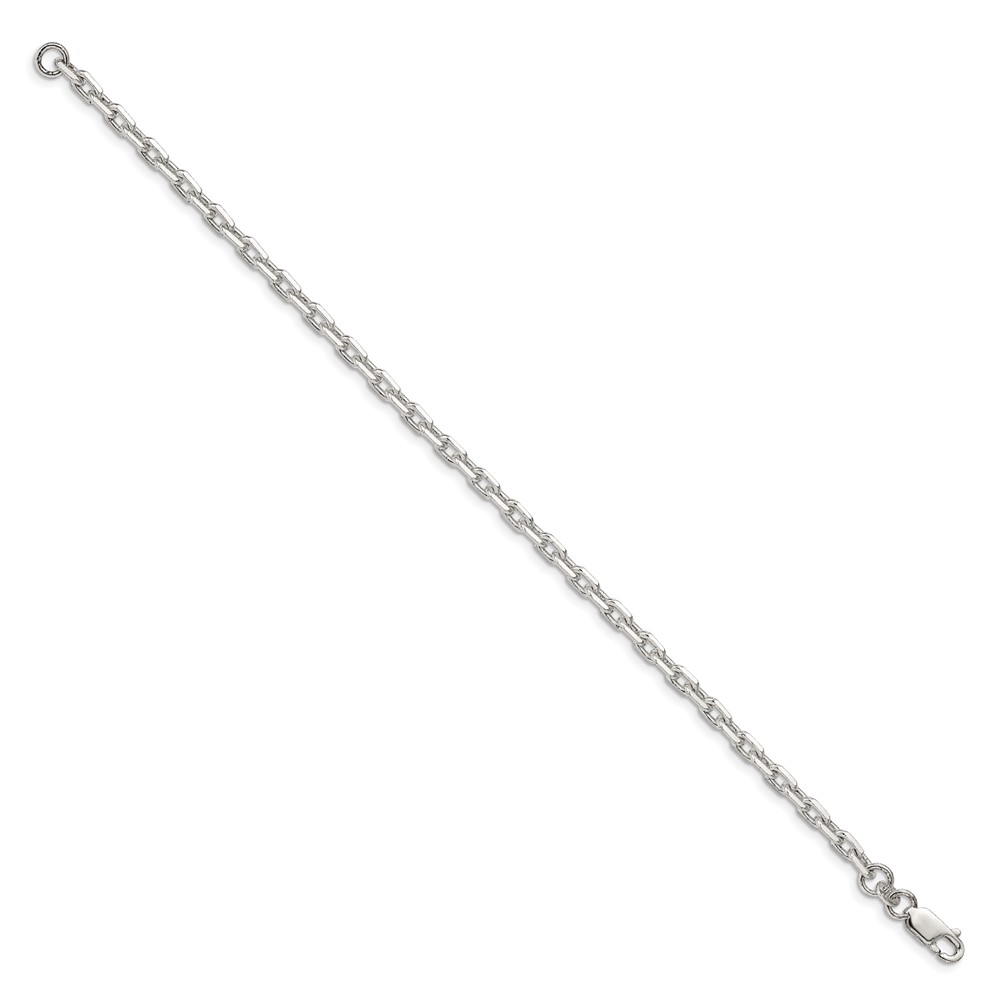 Sterling Silver 3.95mm Beveled Oval Cable Chain (QCA120-7)