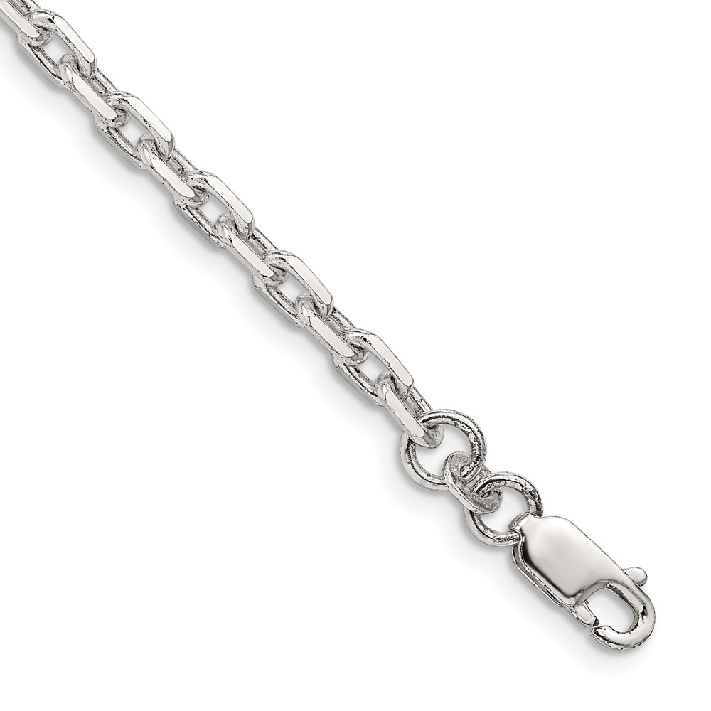 Sterling Silver 3.95mm Beveled Oval Cable Chain (QCA120-7)