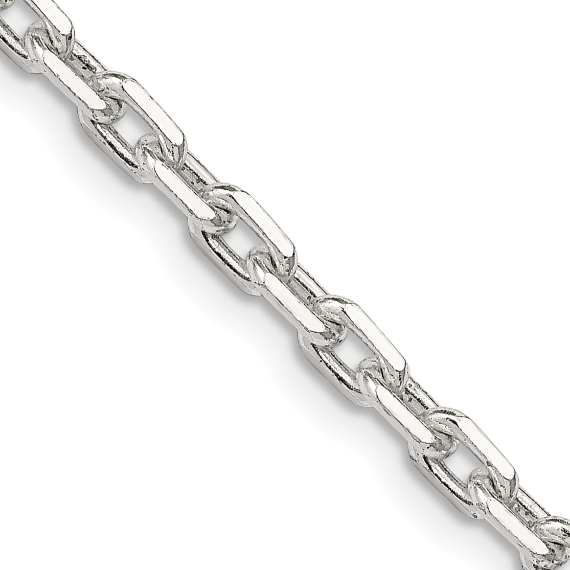 Sterling Silver 3.95mm Beveled Oval Cable Chain (QCA120-16)
