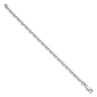 Sterling Silver 4.9mm Beveled Oval Cable Chain view 2