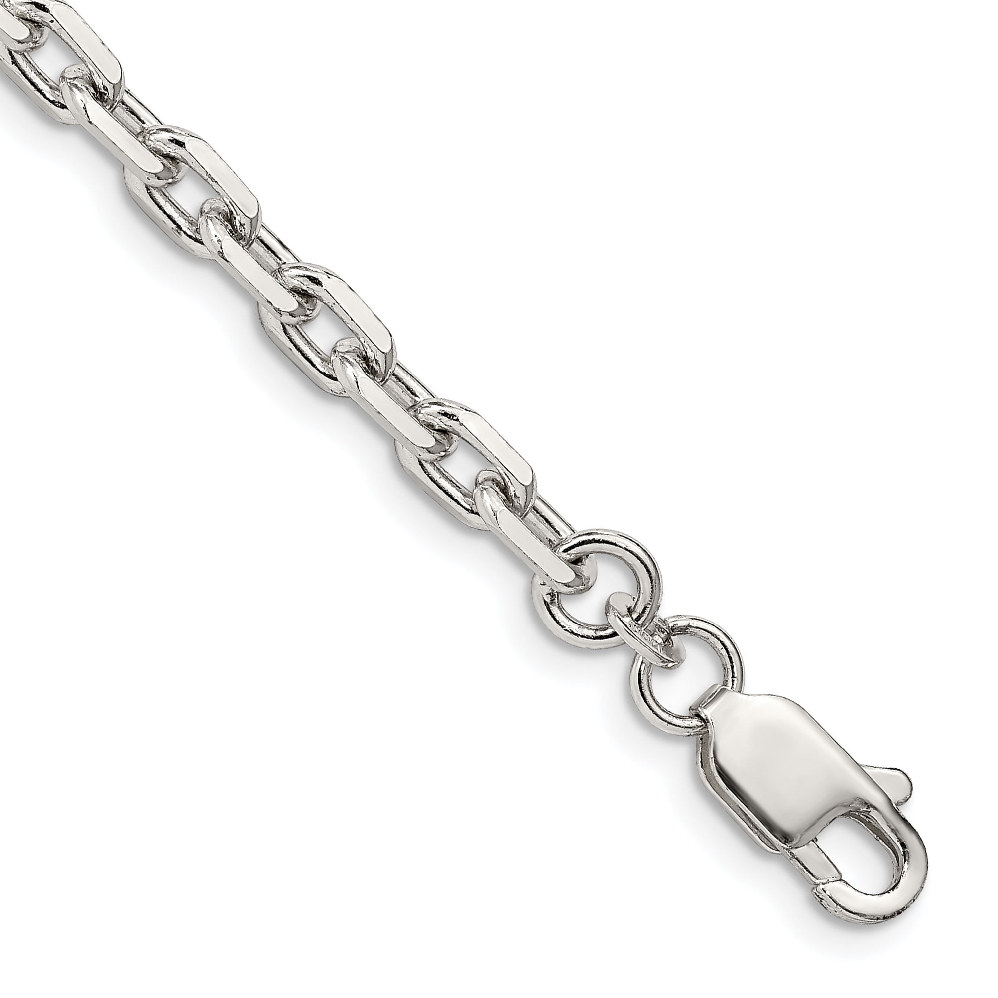 Sterling Silver 4.9mm Beveled Oval Cable Chain (QCA150-7)