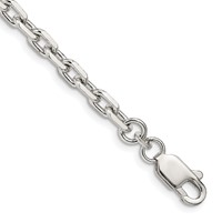 Sterling Silver 4.9mm Beveled Oval Cable Chain view 1