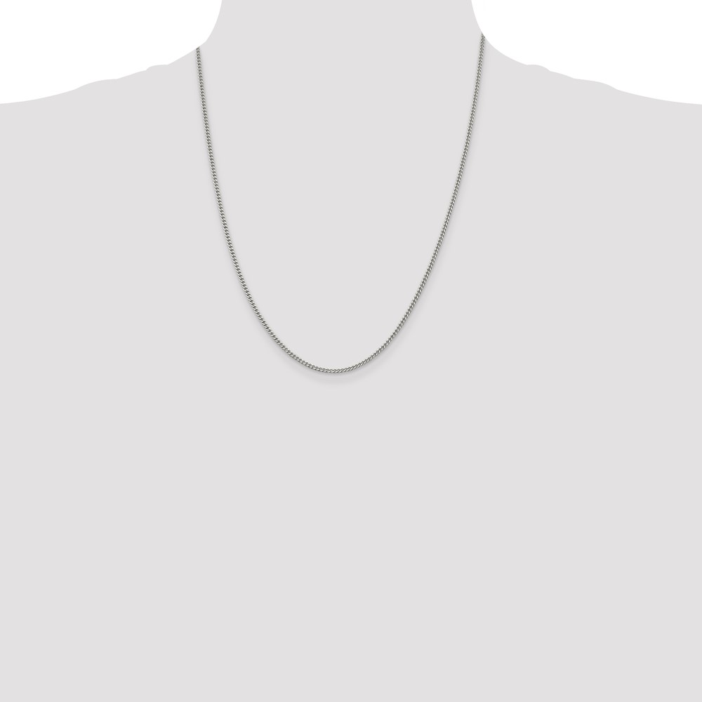 Sterling Silver 2mm Curb Chain (QCB060-22)
