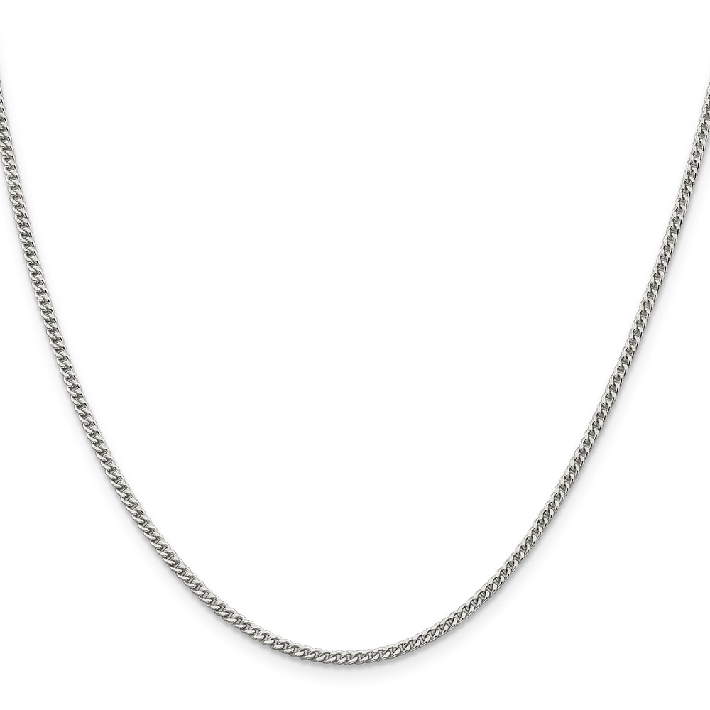 Sterling Silver Rhodium-plated 2mm Curb Chain (QCB060R-20)