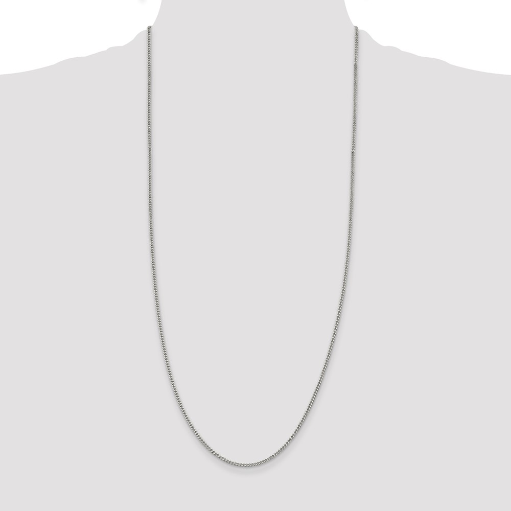 Sterling Silver Rhodium-plated 2mm Curb Chain (QCB060R-30)