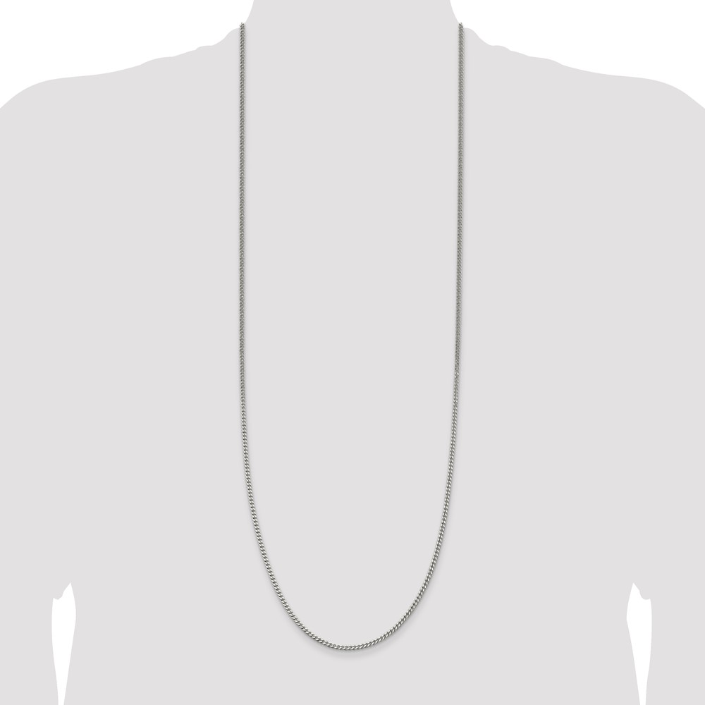 Sterling Silver 3mm Curb Chain (QCB080-36)