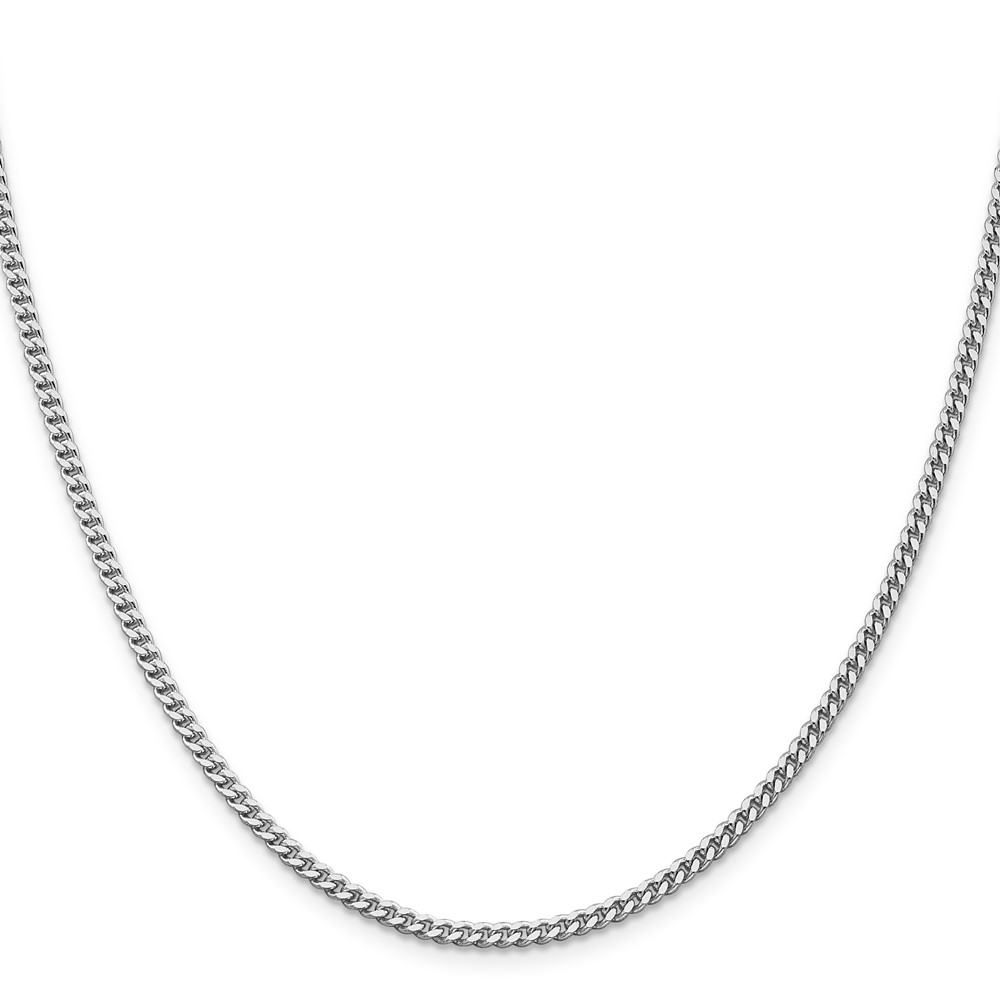 Sterling Silver Rhodium-plated 3mm Curb Chain (QCB080R-26)