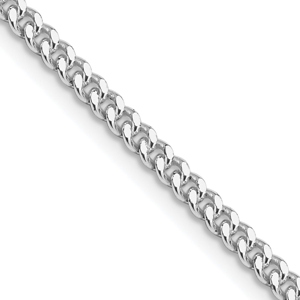 Sterling Silver Rhodium-plated 3mm Curb Chain (QCB080R-20)