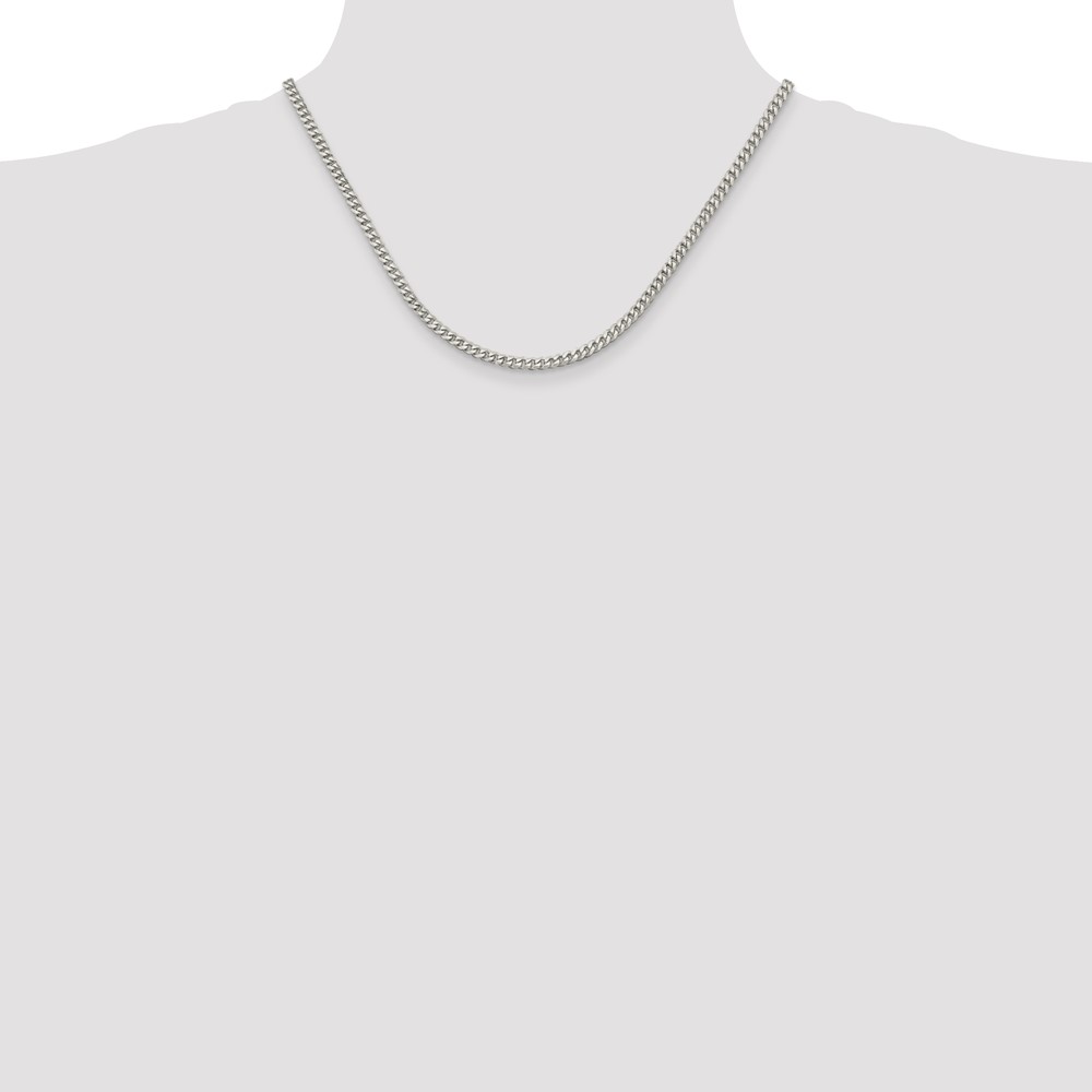 Sterling Silver 3.5mm Curb Chain (QCB100-18)