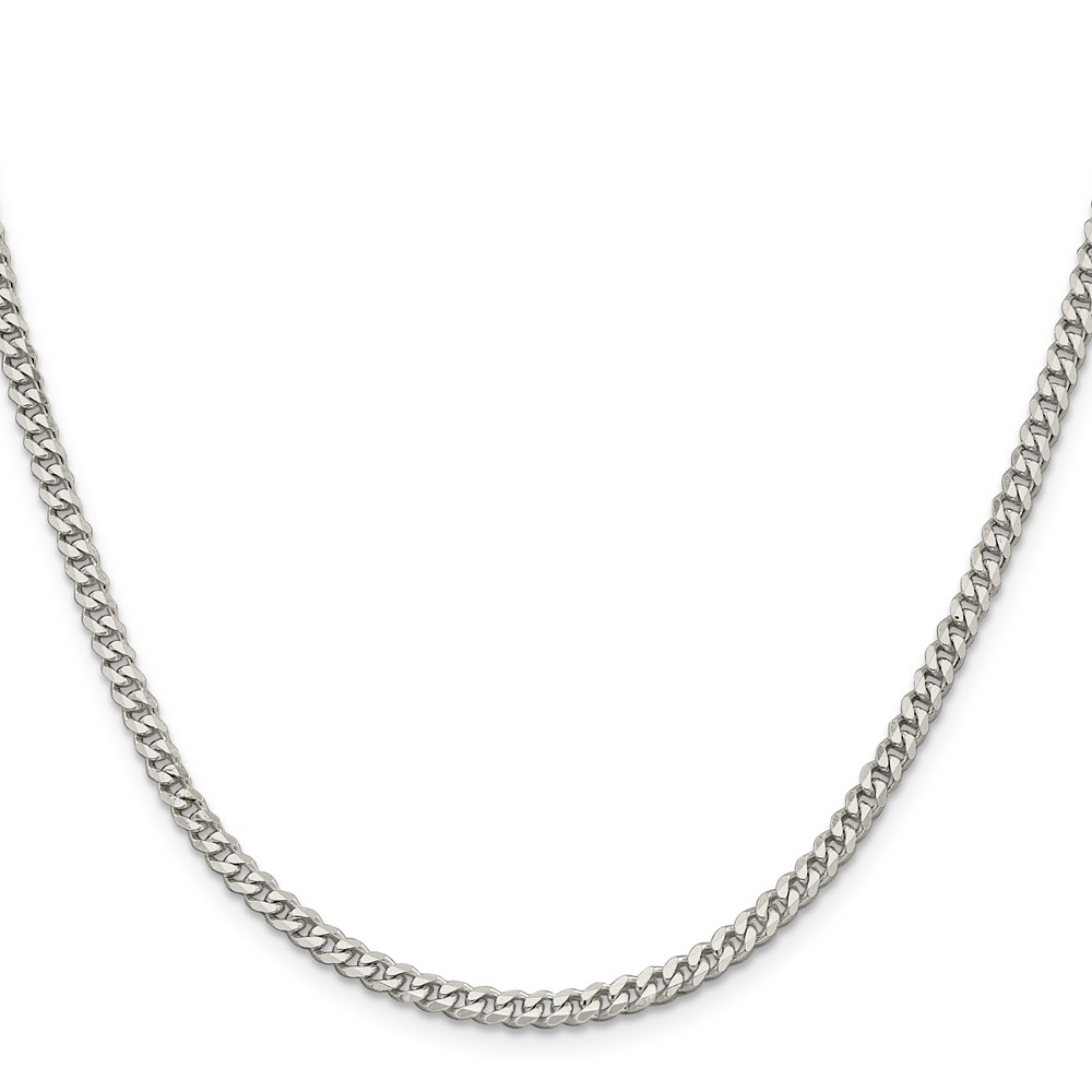 Sterling Silver Rhodium-plated 3.5mm Curb Chain (QCB100R-20)