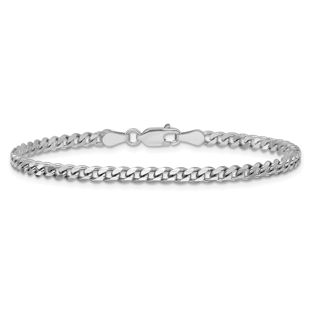 Sterling Silver Rhodium-plated 3.5mm Curb Chain (QCB100R-7)