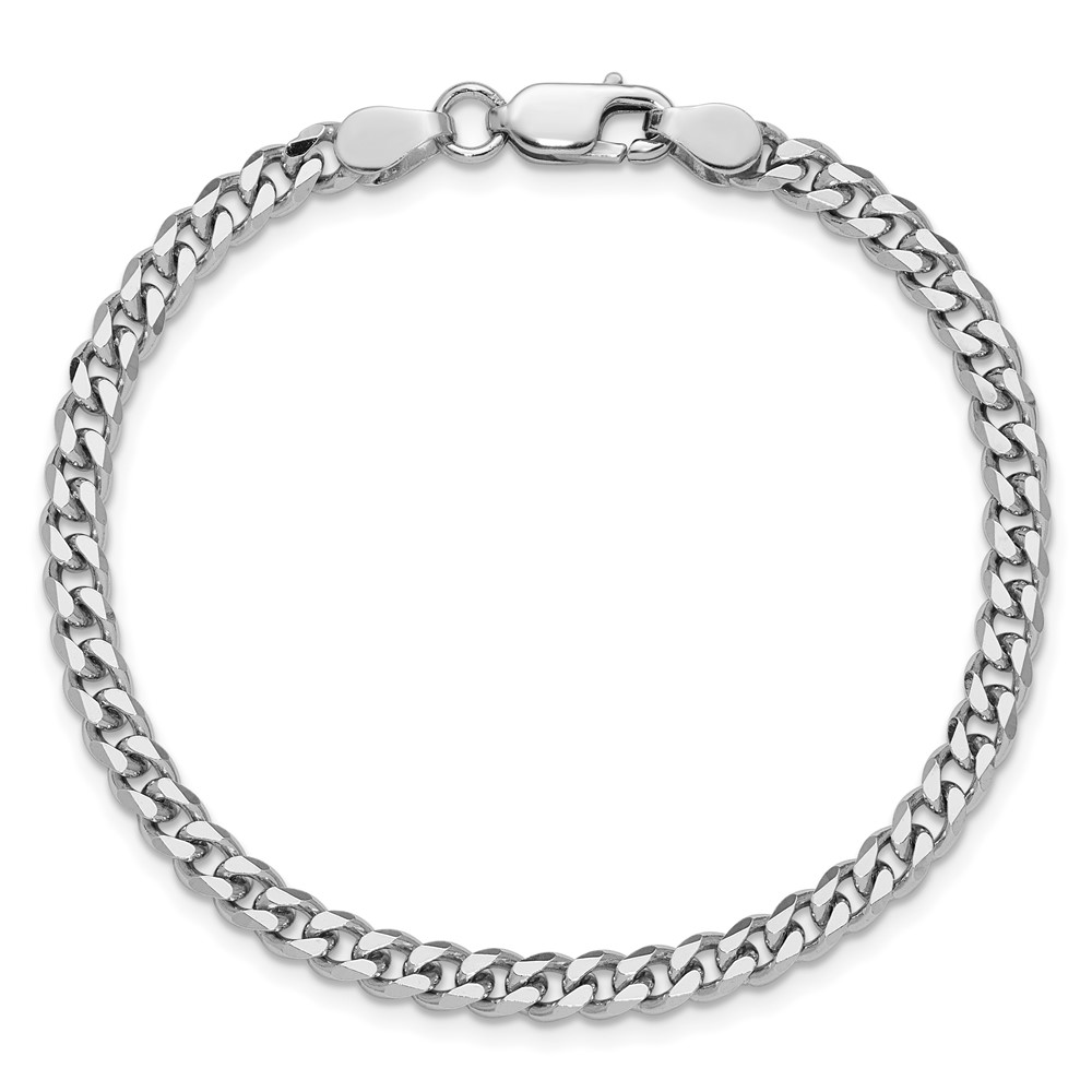Sterling Silver Rhodium-plated 4.5mm Curb Chain (QCB120R-7)