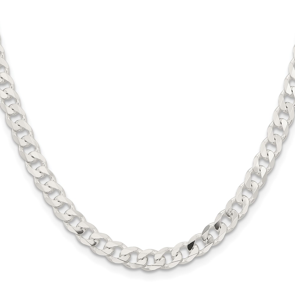 Sterling Silver 5.7mm Curb Chain (QCB150-30)