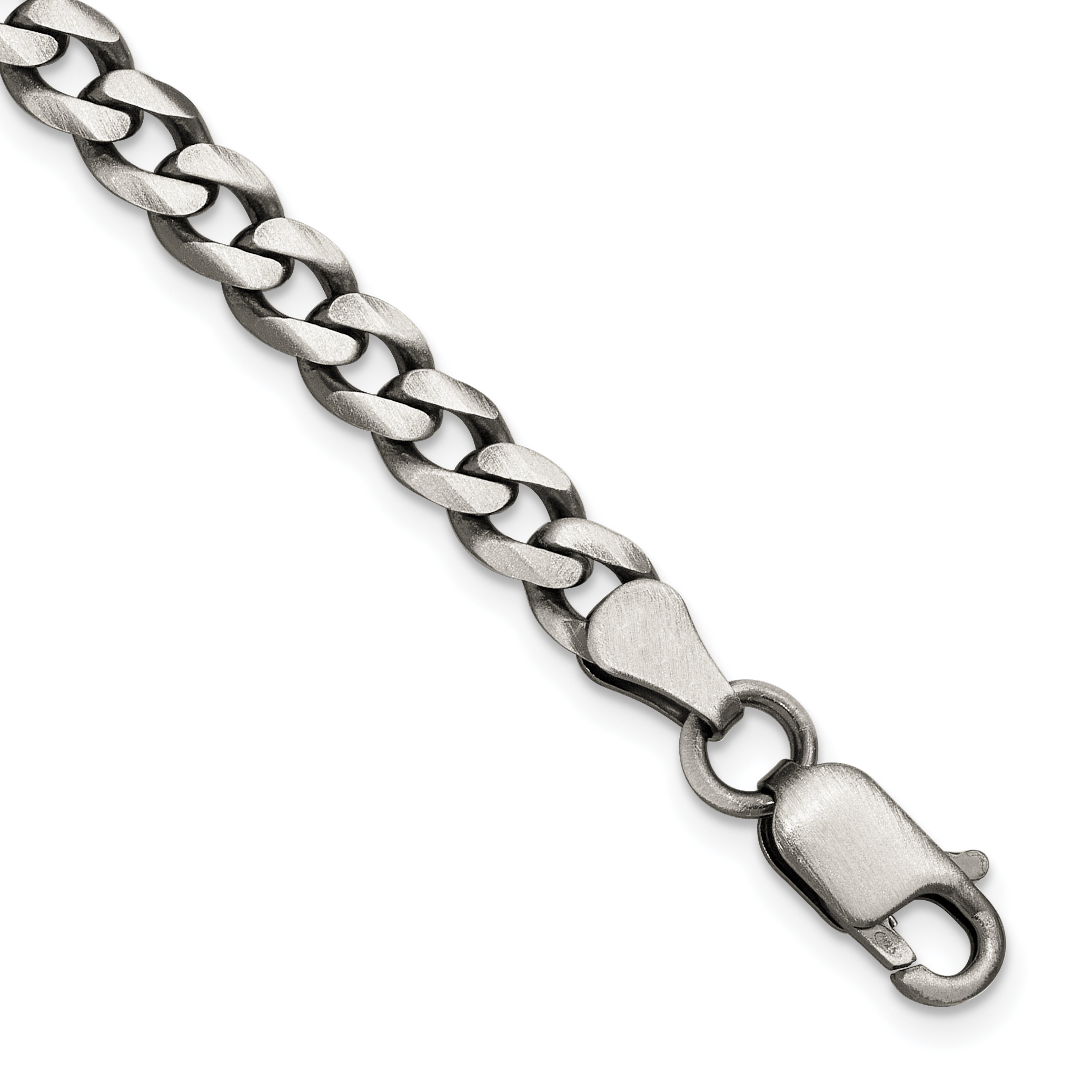 Sterling Silver Antiqued 6.0mm Curb Chain (QCB150A-7)