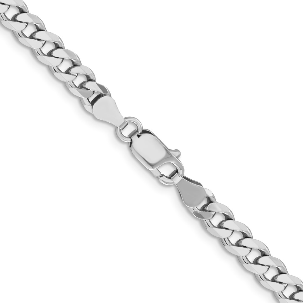 Sterling Silver Rhodium-plated 5.7mm Curb Chain (QCB150R-22)