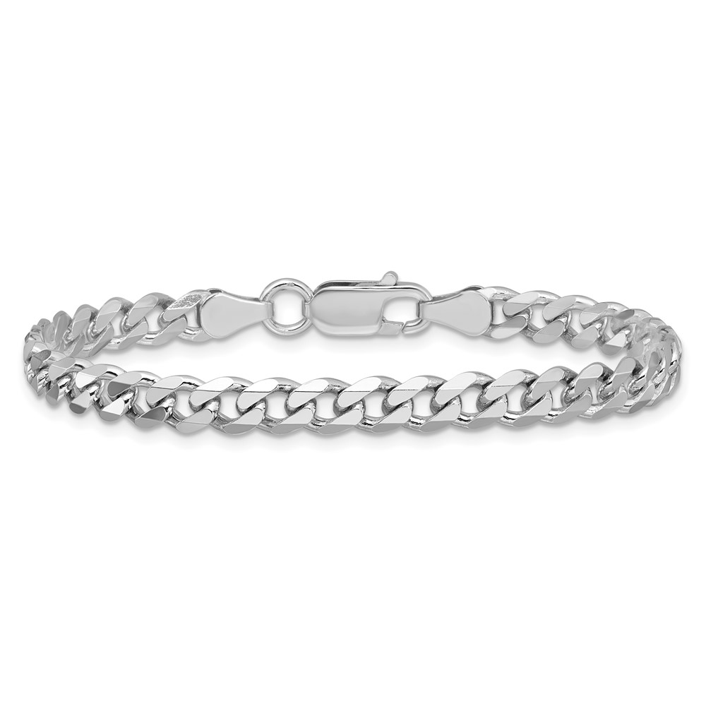 Sterling Silver Rhodium-plated 5.7mm Curb Chain (QCB150R-8)