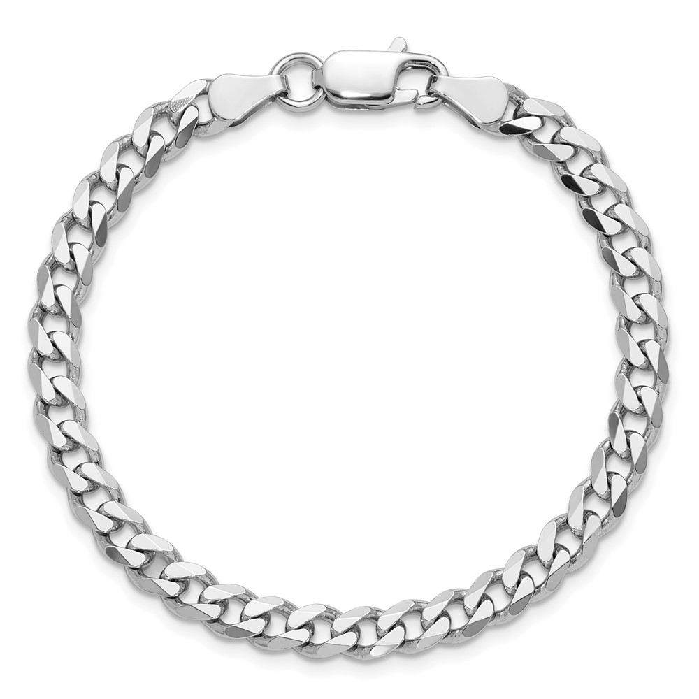 Sterling Silver Rhodium-plated 5.7mm Curb Chain (QCB150R-8)