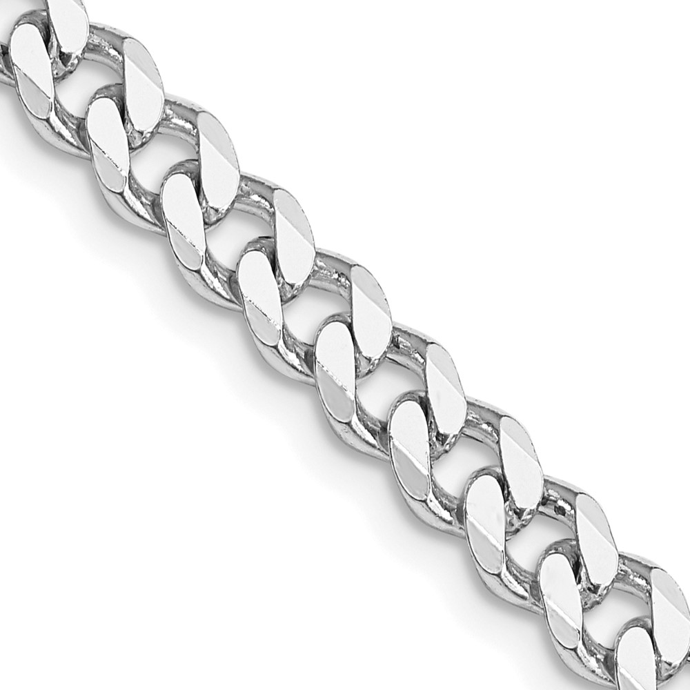 Sterling Silver Rhodium-plated 5.7mm Curb Chain (QCB150R-18)