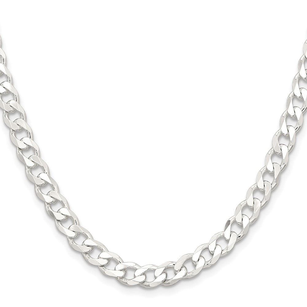 Sterling Silver 6.5mm Curb Chain (QCB180-18)