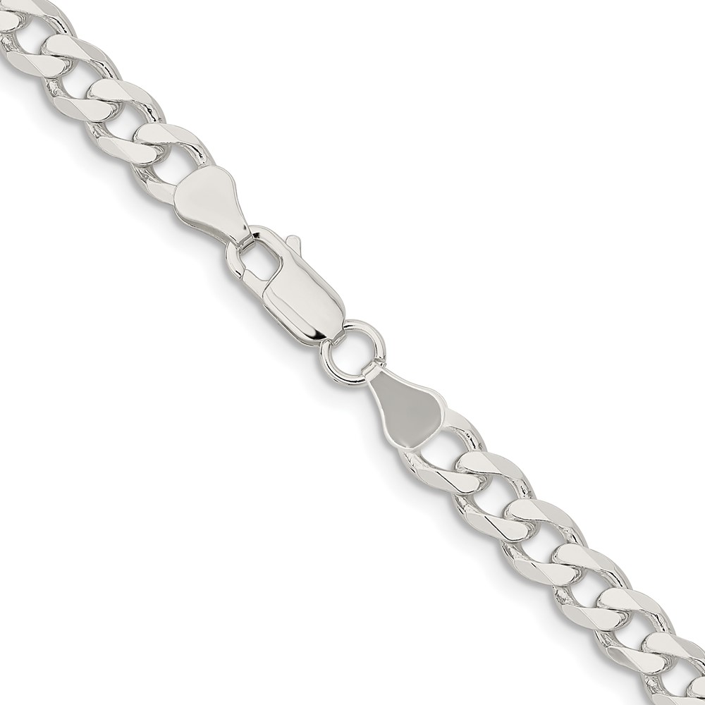 Sterling Silver 6.5mm Curb Chain (QCB180-18)