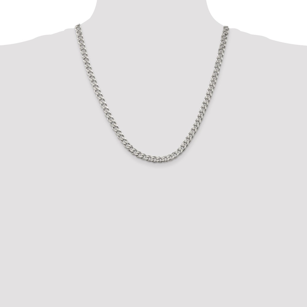 Sterling Silver 6.5mm Curb Chain (QCB180-22)