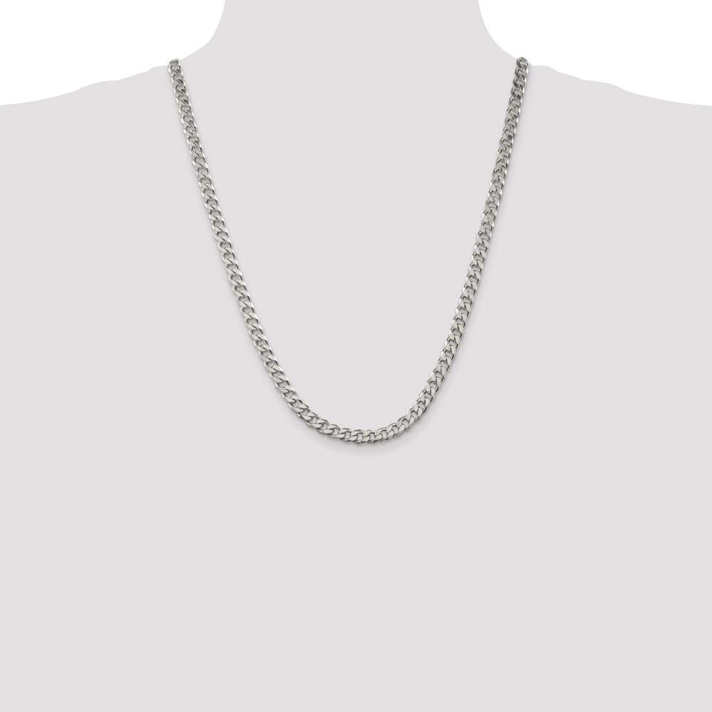 Sterling Silver 6.5mm Curb Chain (QCB180-24)