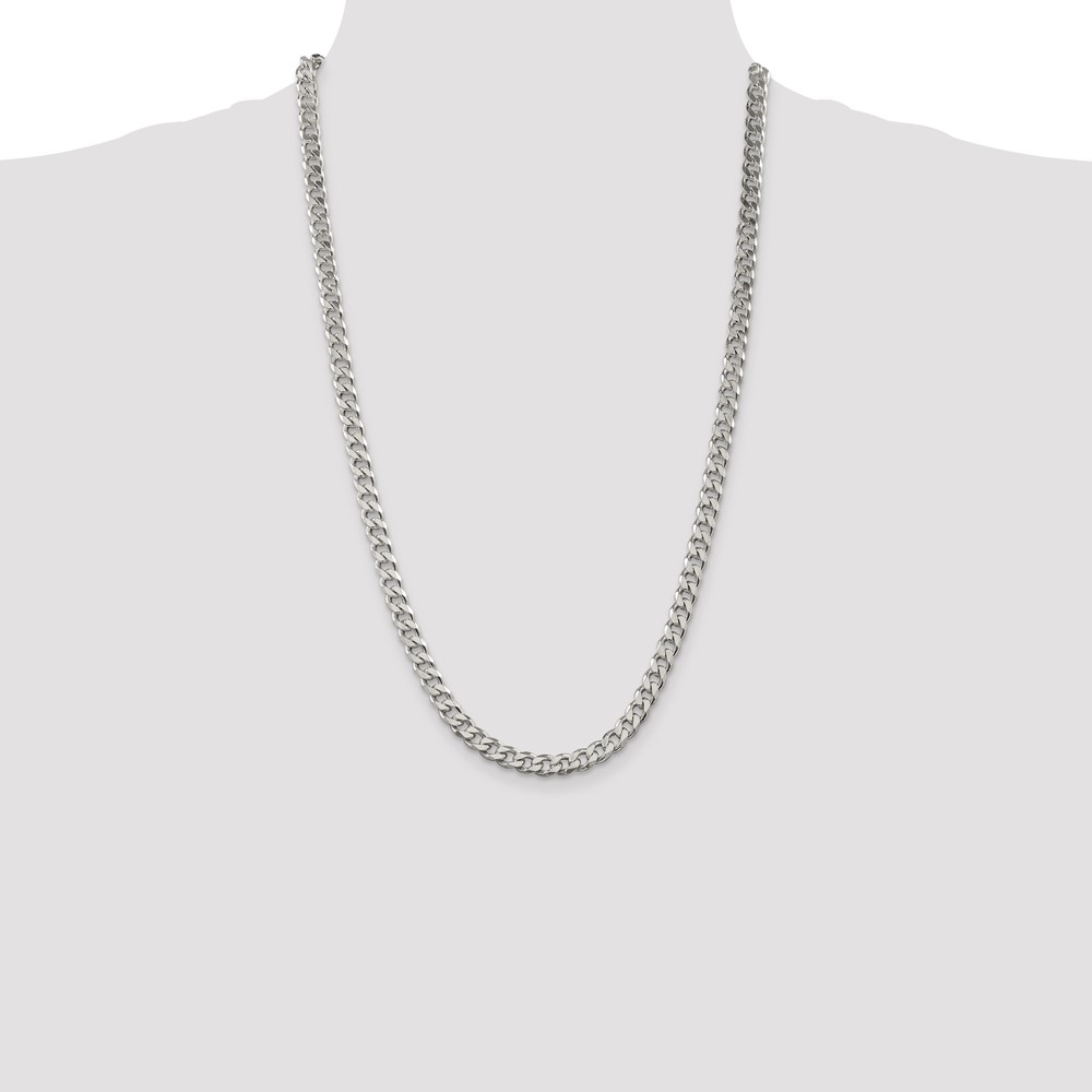 Sterling Silver 6.5mm Curb Chain (QCB180-26)