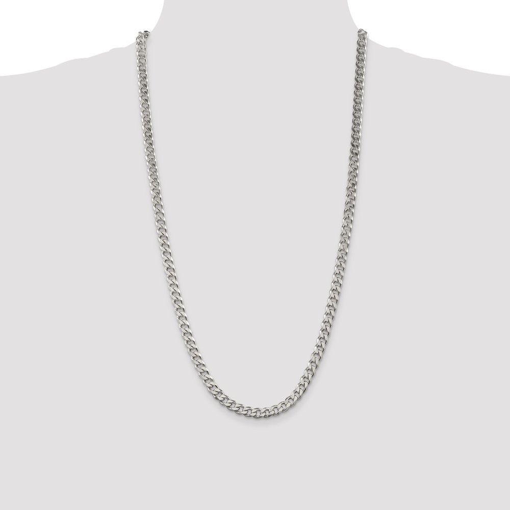 Sterling Silver 6.5mm Curb Chain (QCB180-28)