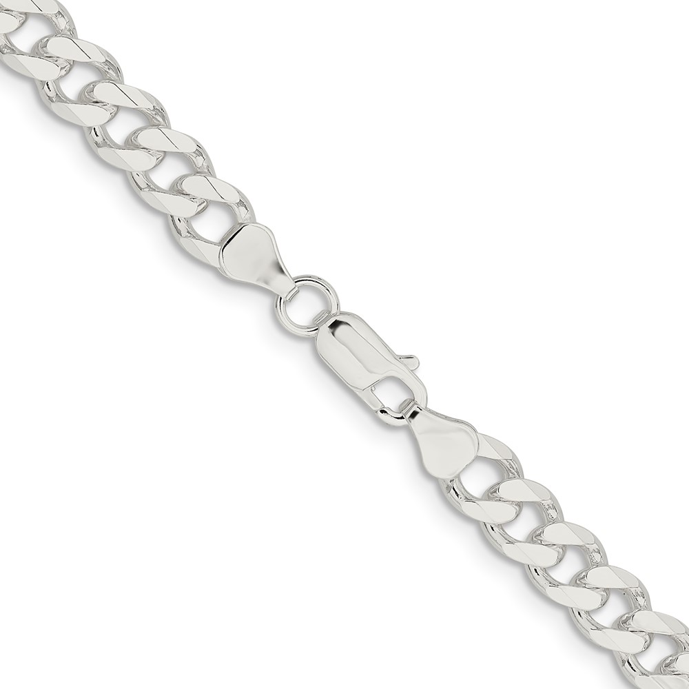 Sterling Silver 7.5mm Curb Chain (QCB200-22)