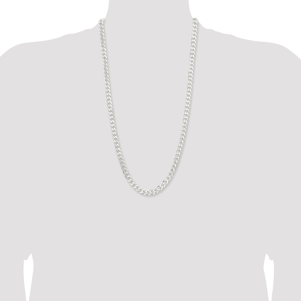 Sterling Silver 7.5mm Curb Chain (QCB200-28)