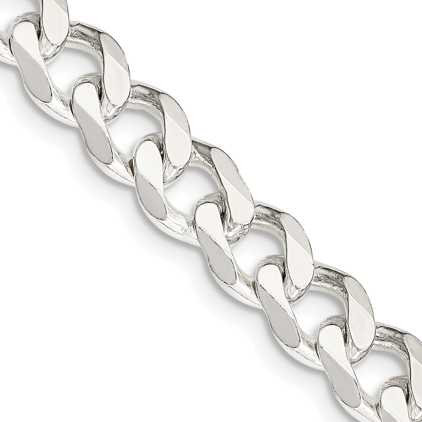 Sterling Silver 7.5mm Curb Chain (QCB200-22)