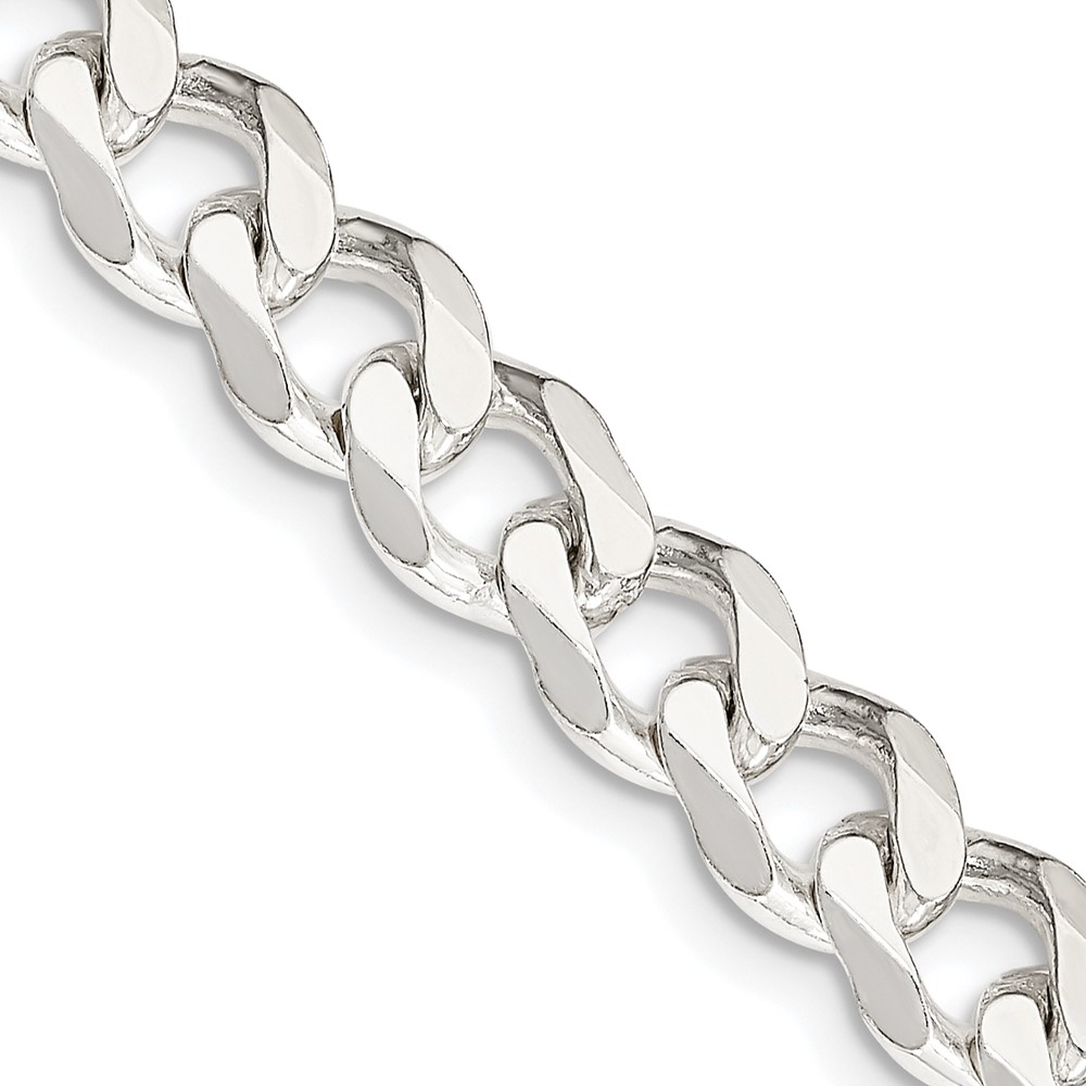 Sterling Silver 7.5mm Curb Chain (QCB200-22)