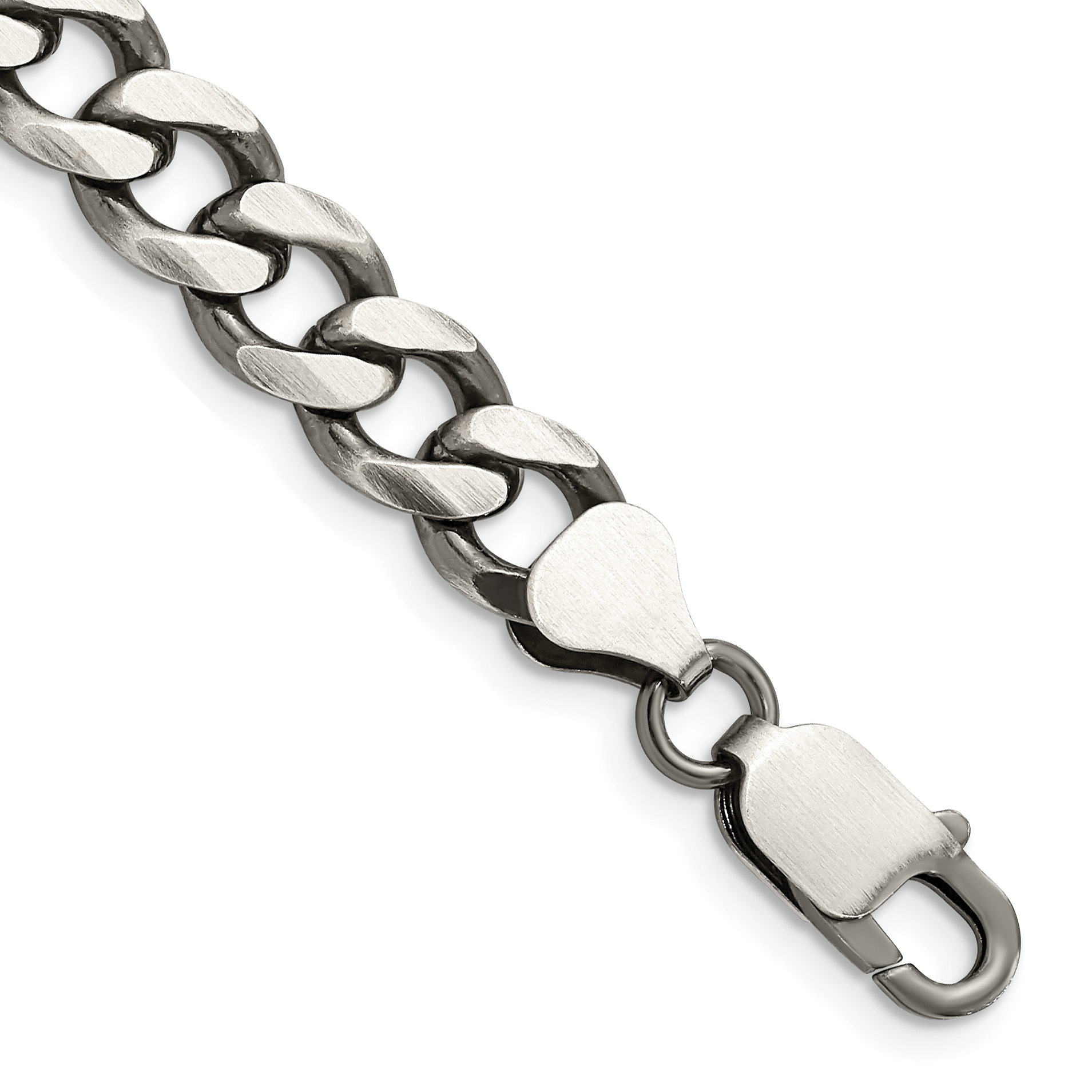 Sterling Silver Antiqued 7.5mm Curb Chain (QCB200A-8)