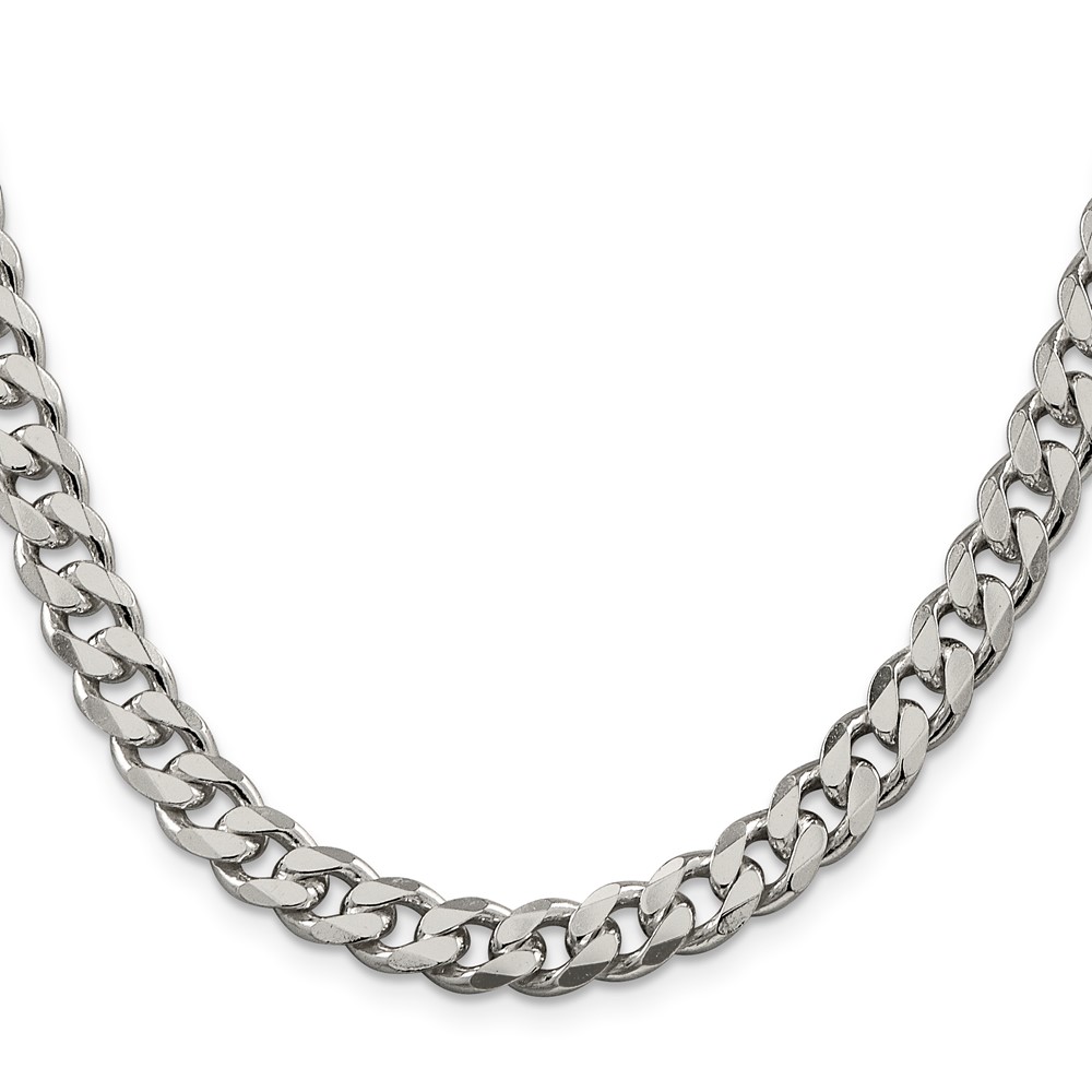Sterling Silver 8.3mm Curb Chain (QCB220-26)