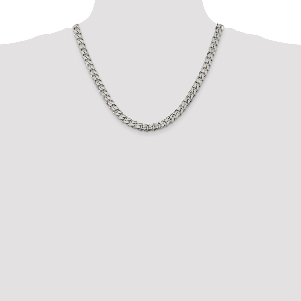 Sterling Silver 8.3mm Curb Chain (QCB220-20)
