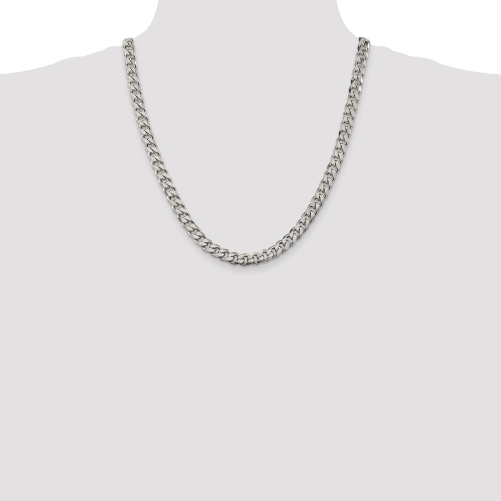 Sterling Silver 8.3mm Curb Chain (QCB220-22)