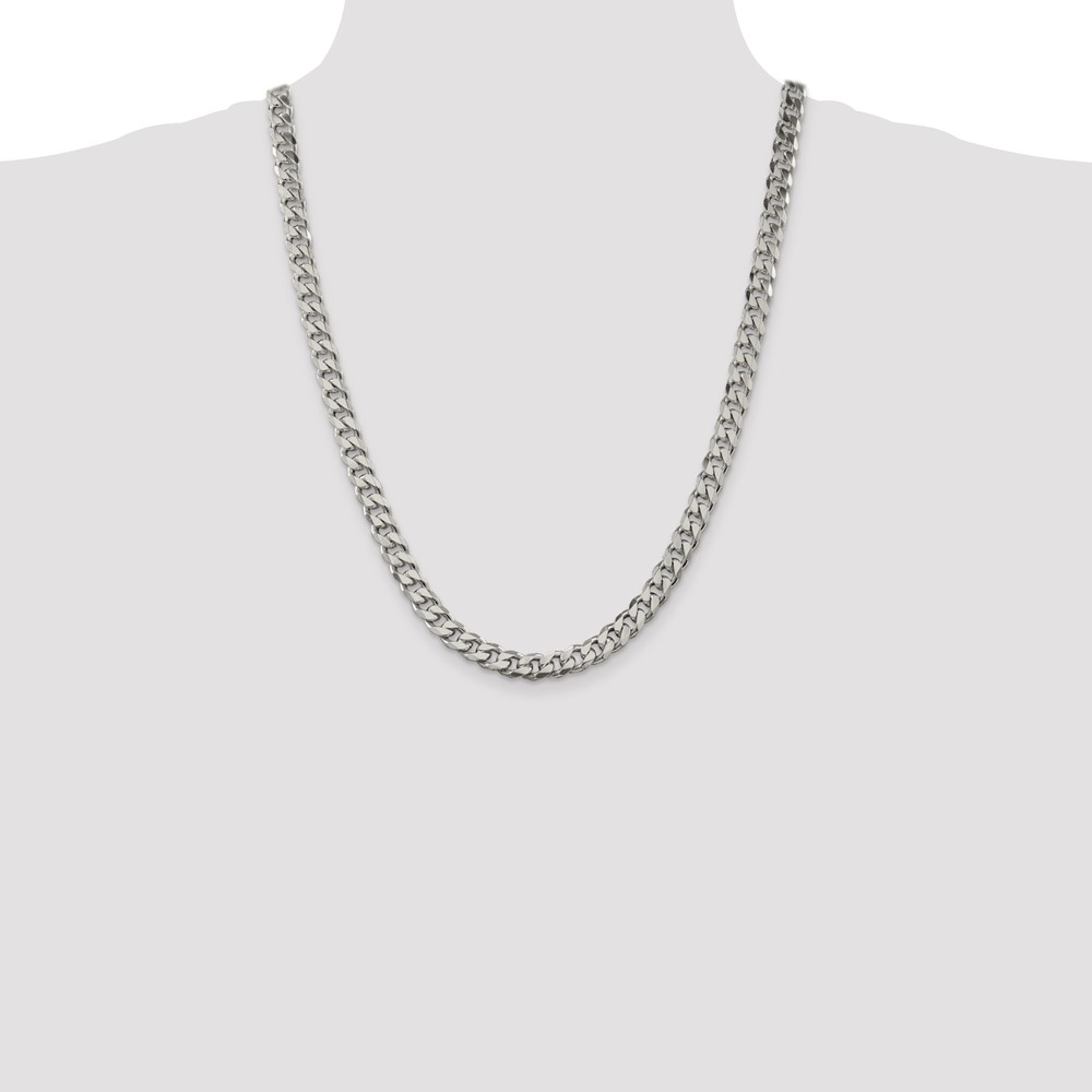 Sterling Silver 8.3mm Curb Chain (QCB220-24)