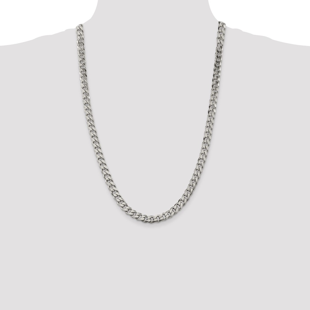 Sterling Silver 8.3mm Curb Chain (QCB220-26)