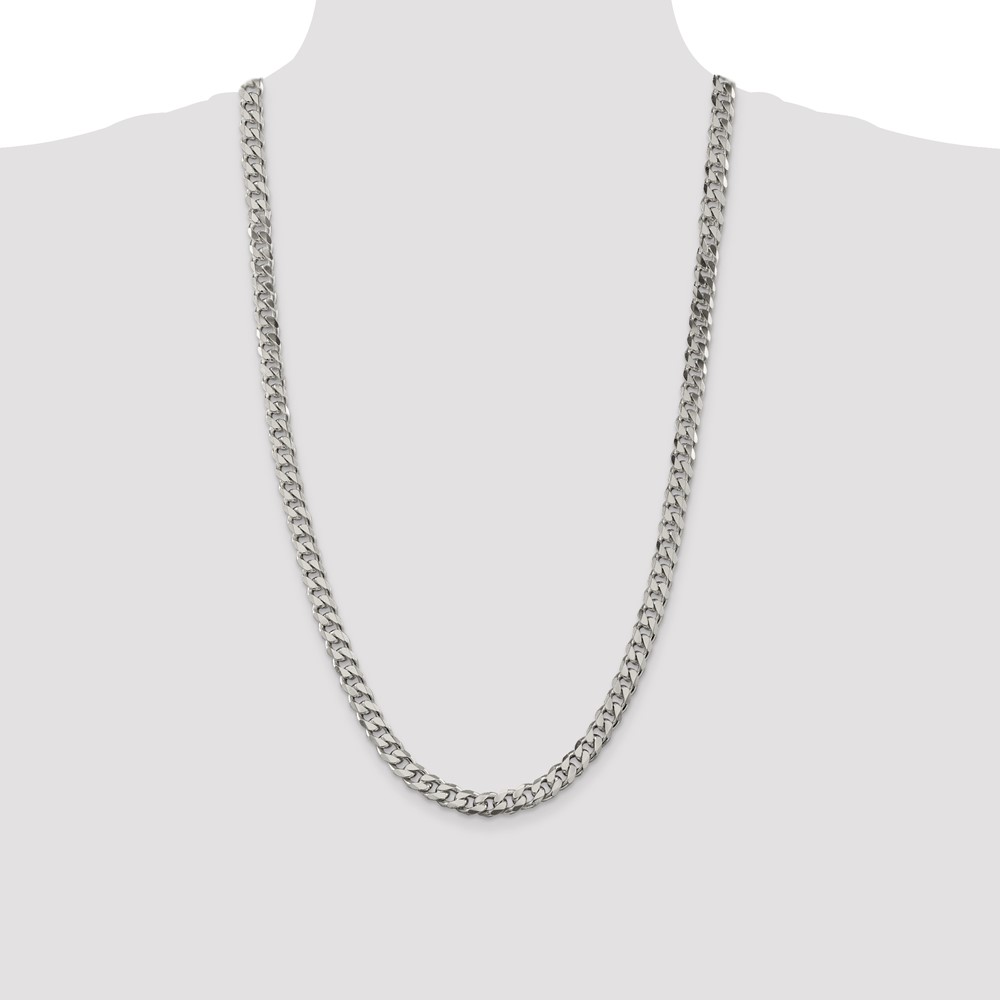 Sterling Silver 8.3mm Curb Chain (QCB220-28)