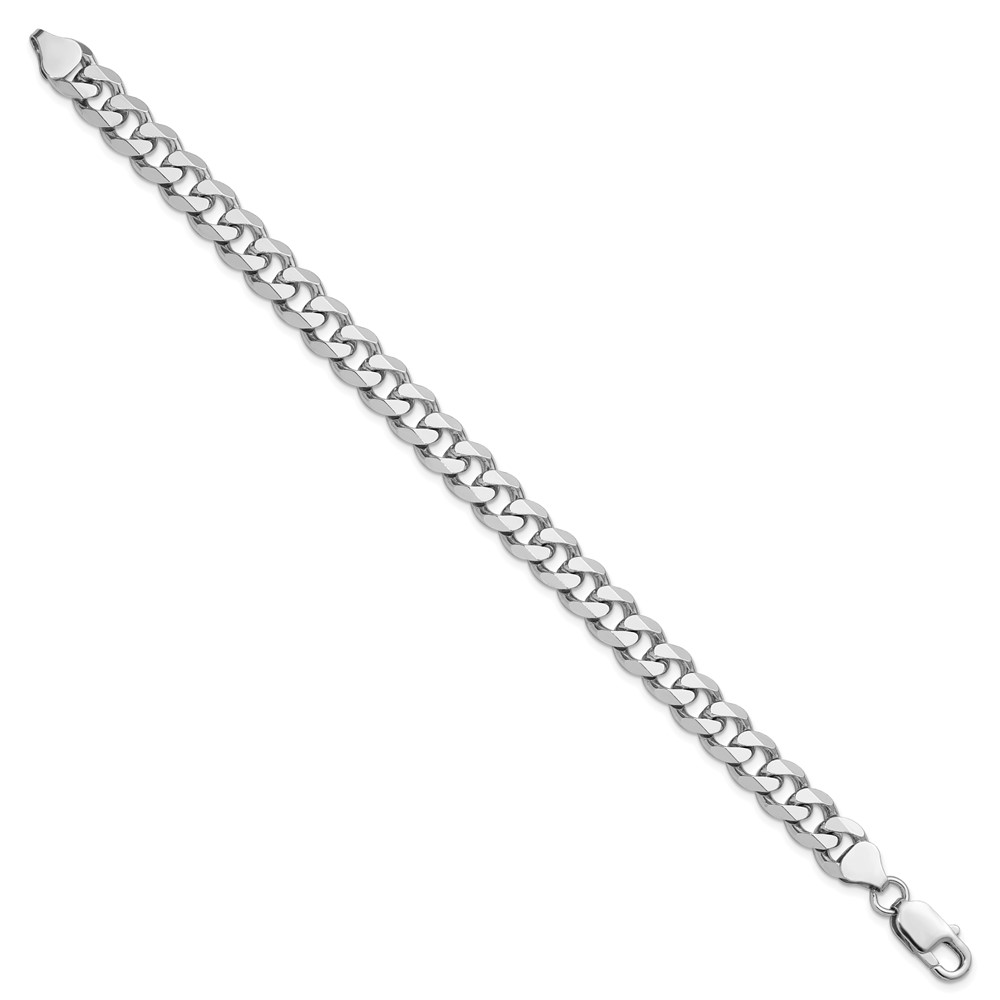 Sterling Silver Rhodium-plated 8.3mm Curb Chain (QCB220R-9)