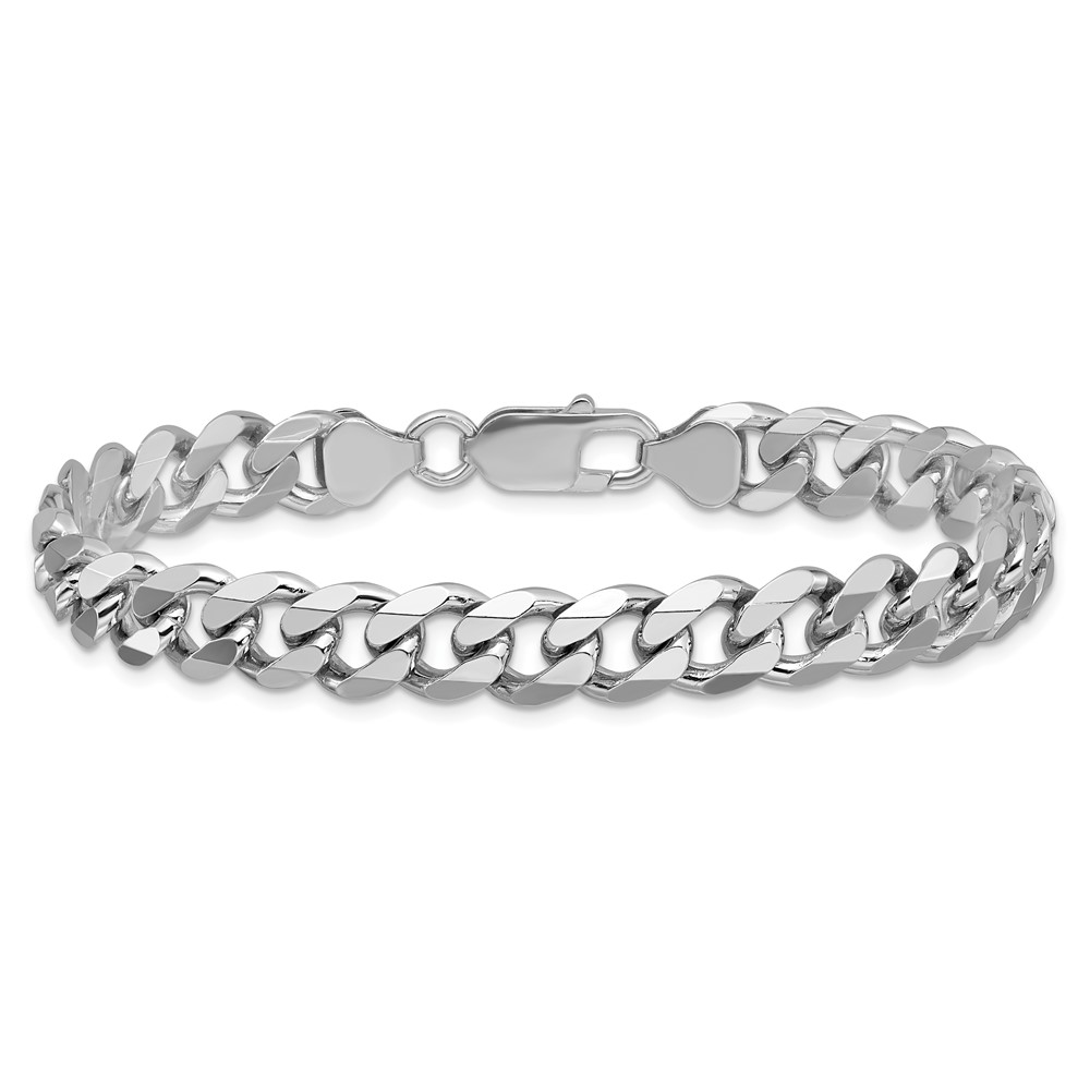 Sterling Silver Rhodium-plated 8.3mm Curb Chain (QCB220R-9)