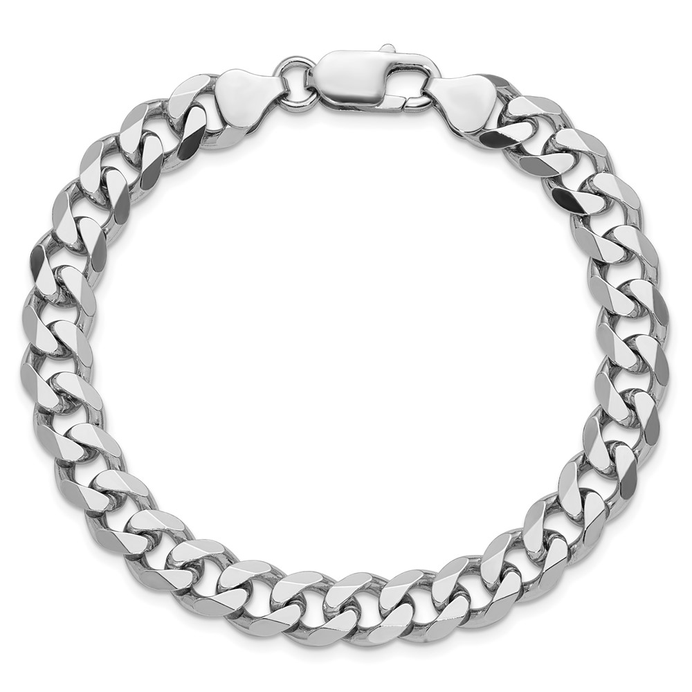 Sterling Silver Rhodium-plated 8.3mm Curb Chain (QCB220R-9)